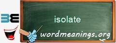 WordMeaning blackboard for isolate